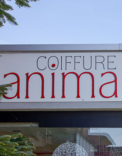 Beschriftung Coiffure Anima Wil